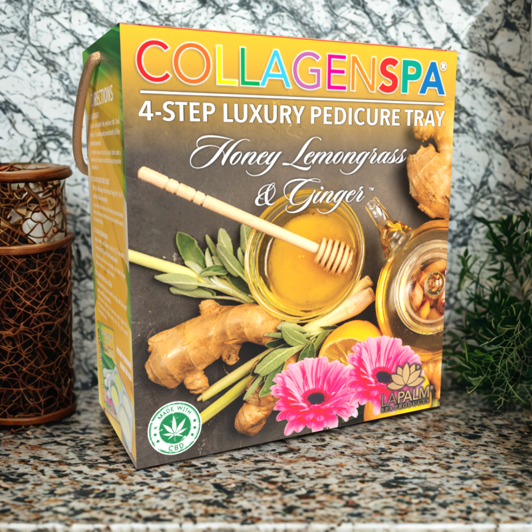 Collagen Spa® 4-Step Luxury Pedicure Tray – Honey Lemongrass & Ginger