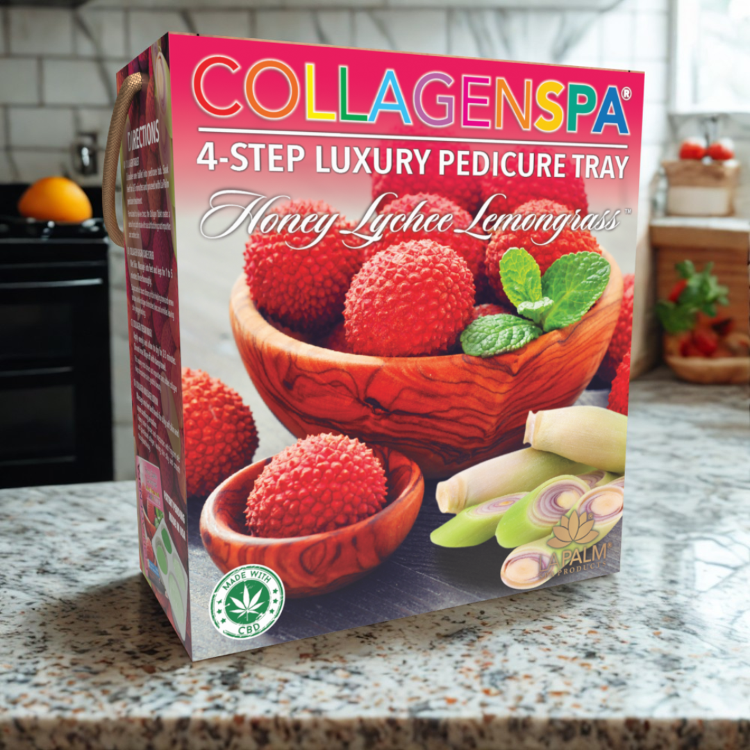Collagen Spa® 4-Step Luxury Pedicure Tray – Honey Lychee Lemongrass